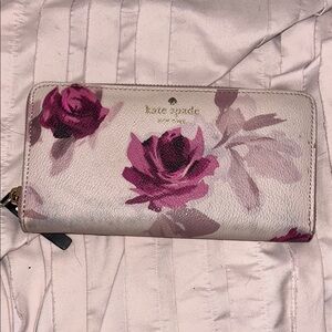 Kate Spade Floral Wallet - Pink and Cream